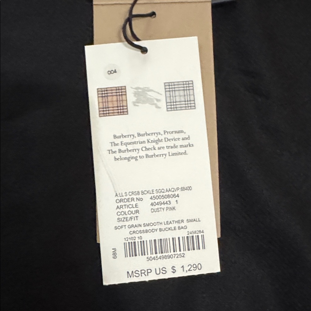 Burberry Dusty Pink Leather Crossbody Bag Gold Hardware - Picture 14 of 15